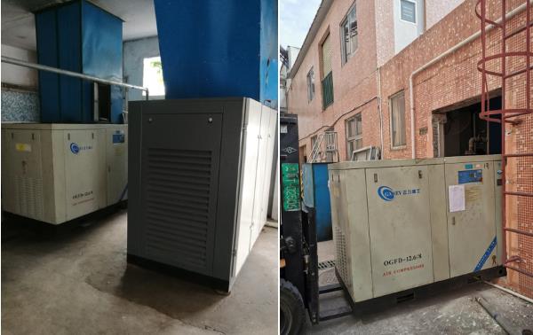 原使用2臺國產(chǎn)75kw空壓機